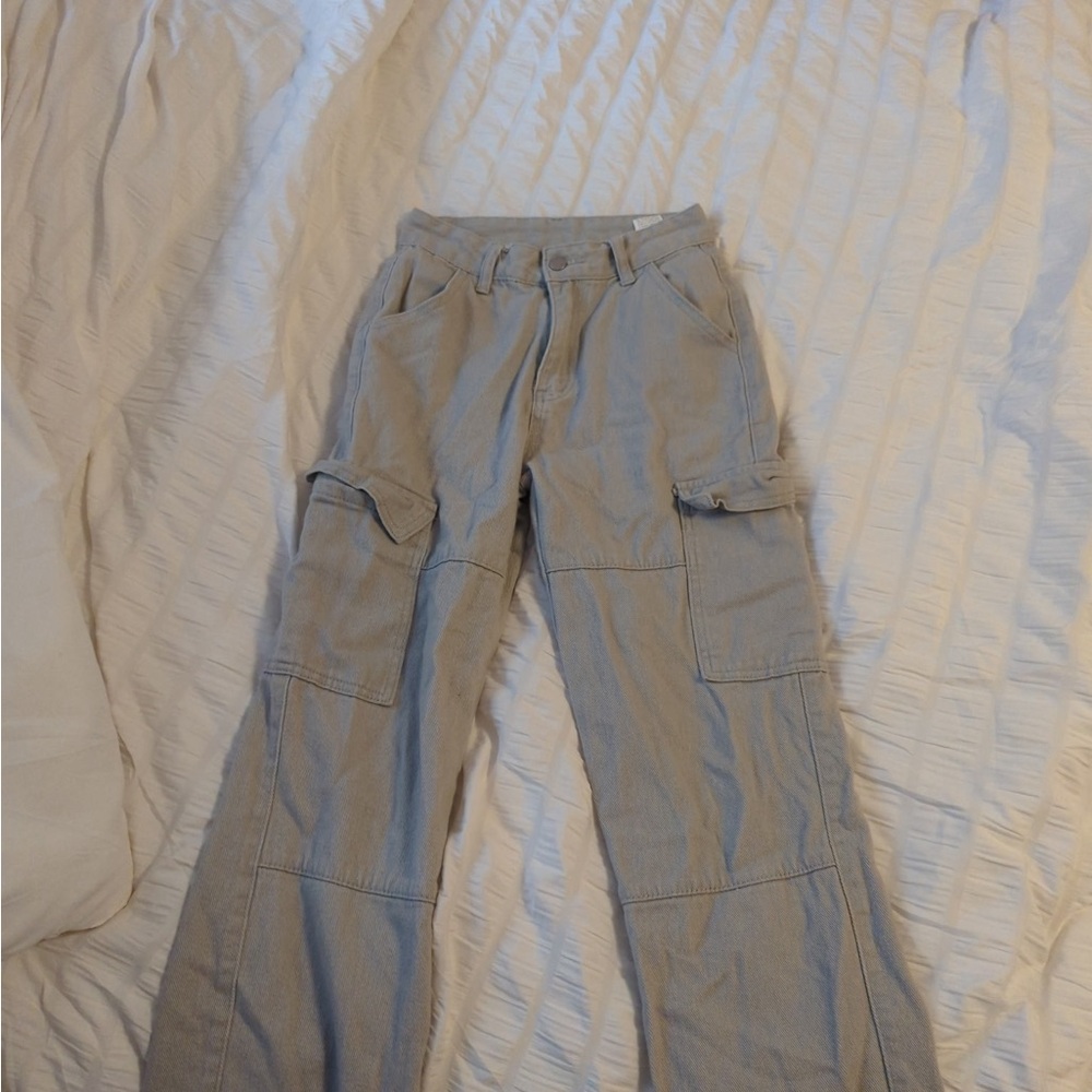SHEIN Light Gray Utility Pants